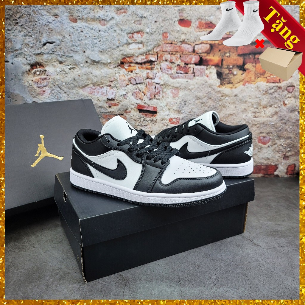 Nike Air Jordan 1 Low Panda 運動鞋配皮革錶帶