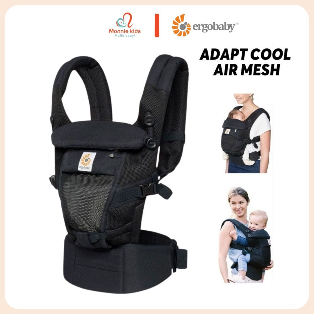 Ergobaby Adapt Cool Air Mesh Backup Carrier 適用於 0m+ 嬰兒,3 位兒童