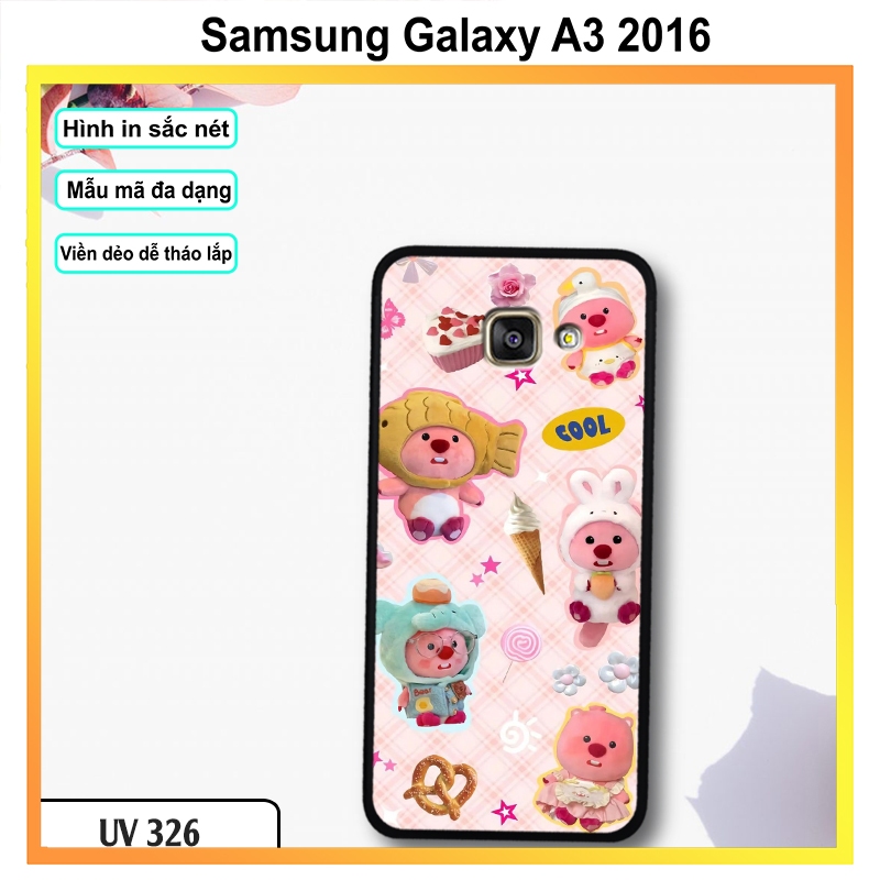 可愛的草莓熊印花手機殼 - 三星 Galaxy A5 2016A3 2016-A5 2017-A5 2018Α8 201