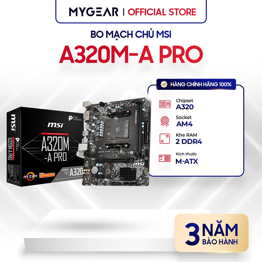 主板 - 主板 - MSI A320M-A PRO 支持 AMD AM4 - 正品 -