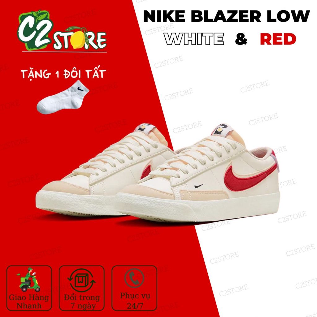 Nike Blazer Mid 77 Low Fitness 紅色 Blazer Low 77 CREAM Red DO