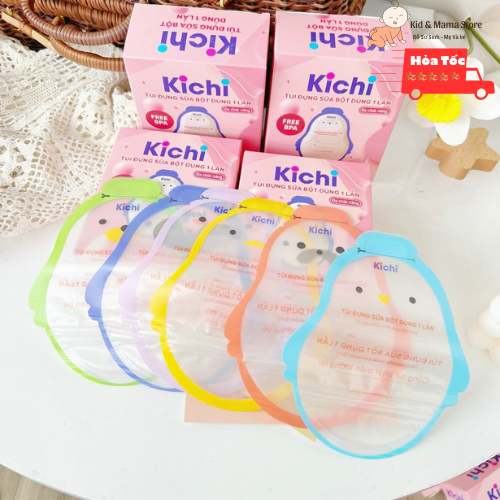 Kichilachi嬰兒奶粉收納袋方便盒裝30袋50克奶粉奶粉消毒封閉兒童媽媽