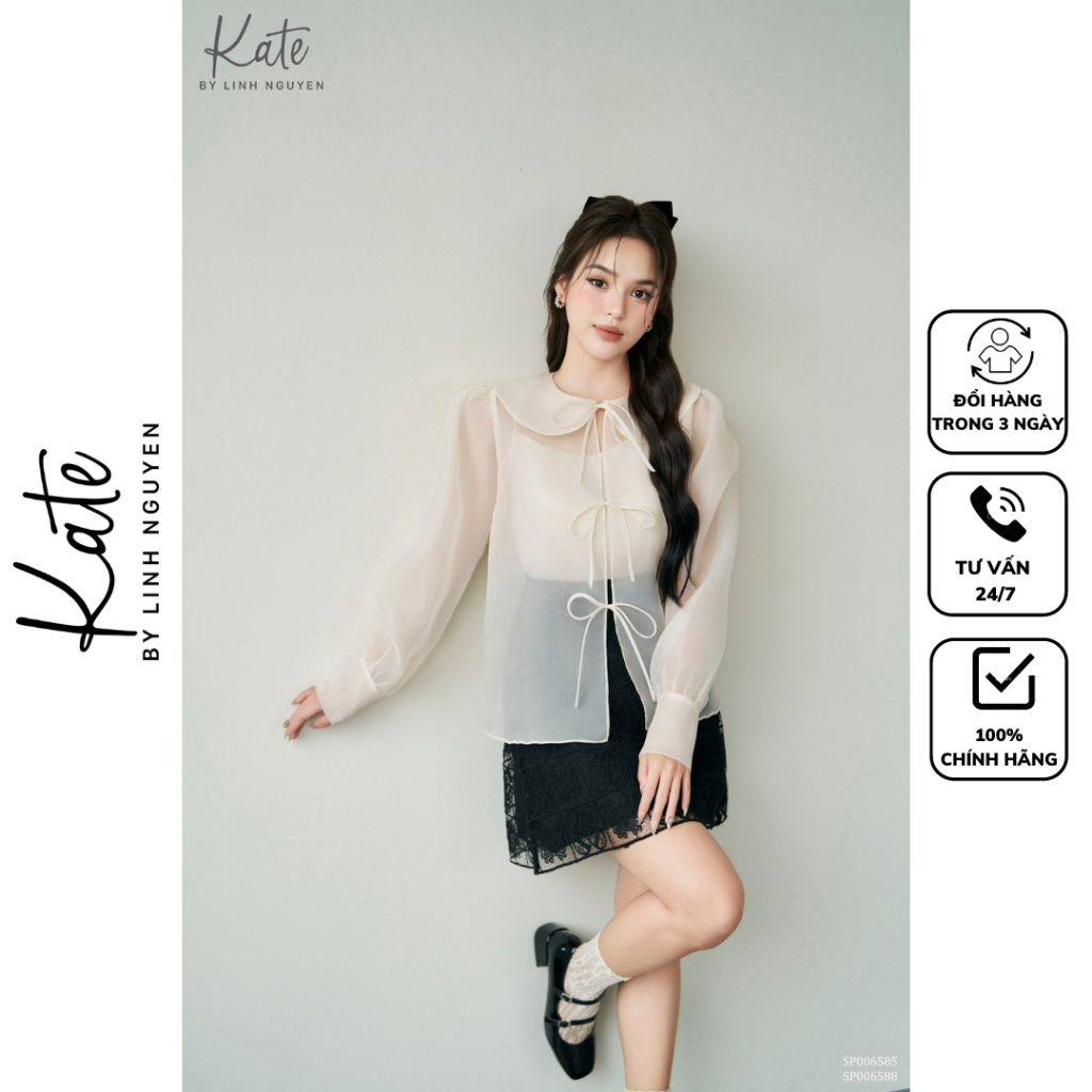 Bokki 襯衫 6585(配 2 線襯衫)- Dior 裙子 6588 時尚設計 Kate by Linh Nguye
