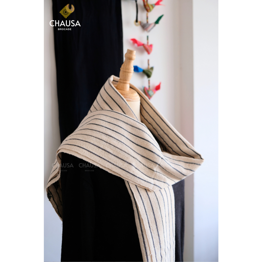 泰國織錦棉圍巾 - CHAUSA 織錦手工圍巾 100% 天然棉,柔軟