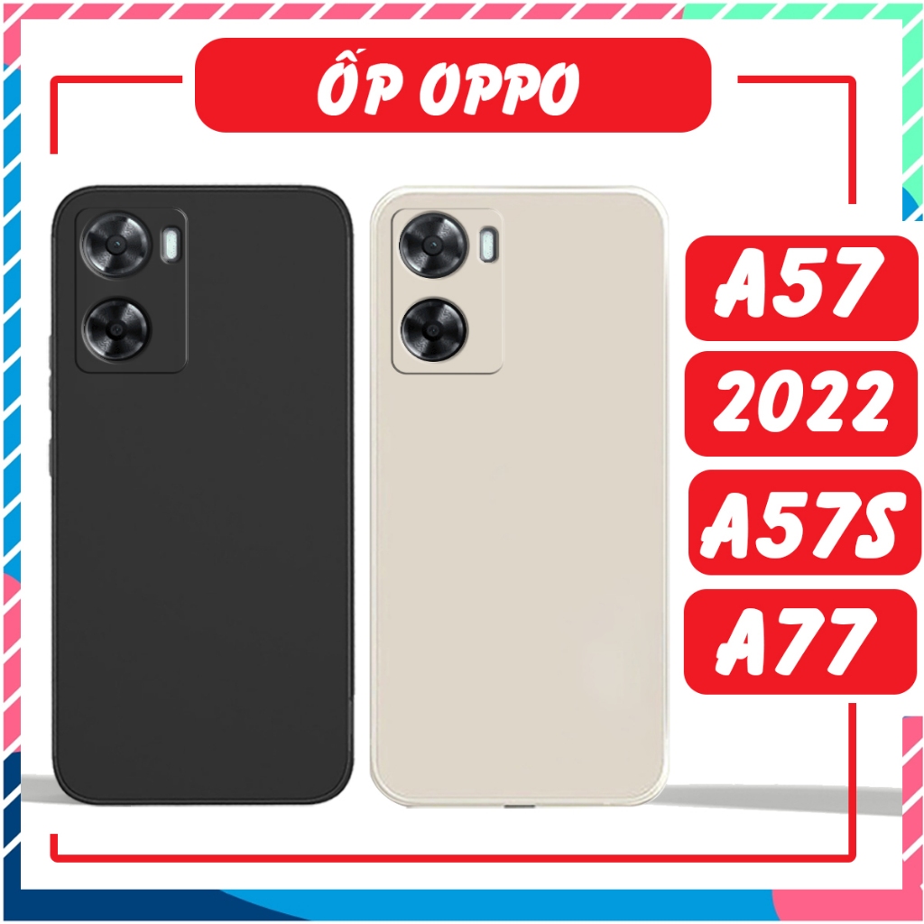 Oppo A57 2022 / A57S / A77S / A77 2022 手機殼帶方形邊緣、柔軟、靈活邊緣、限量灰塵