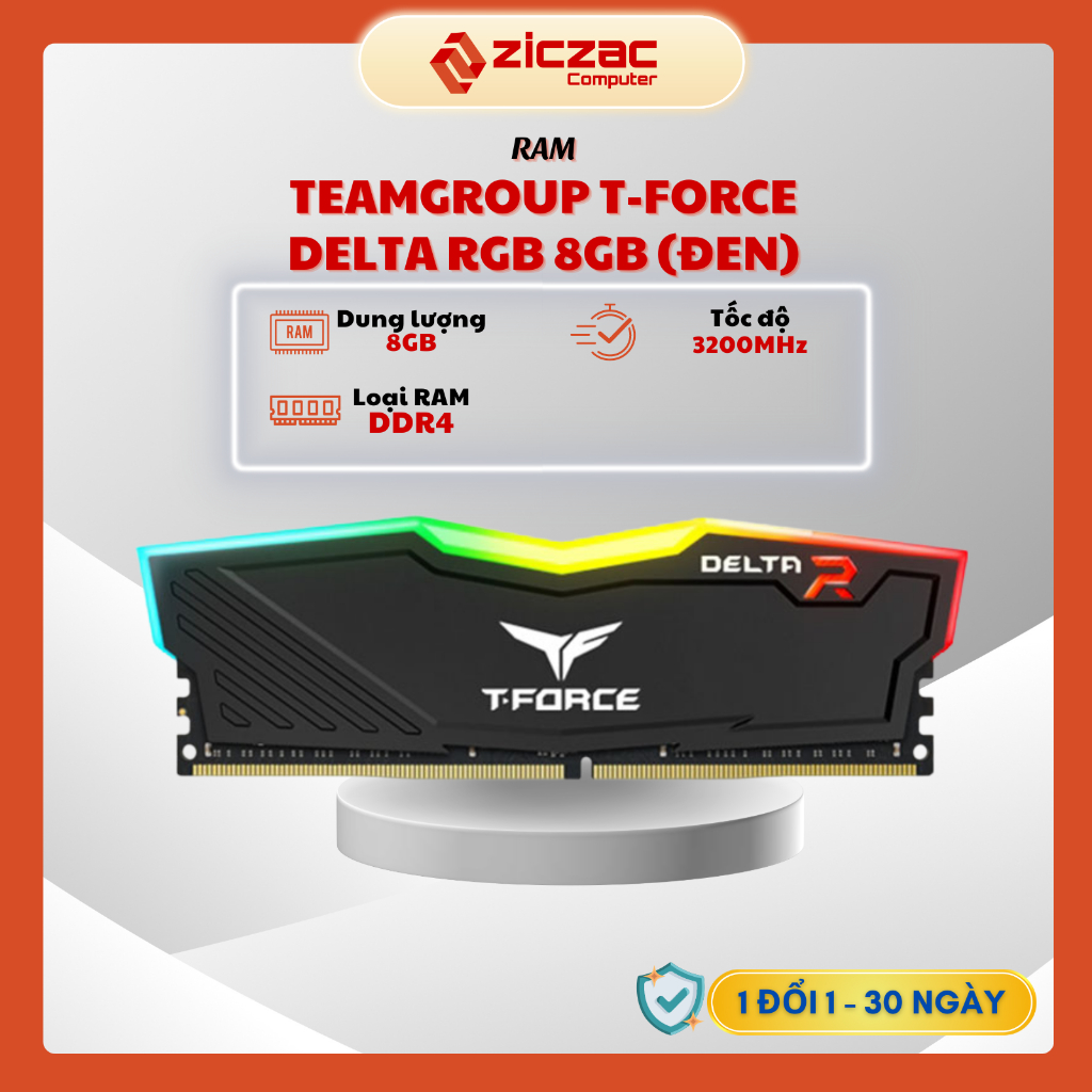 Teamgroup T-Force DELTA RGB 8GB / 16GB DVD4 總線 3200 Mhz - 正品