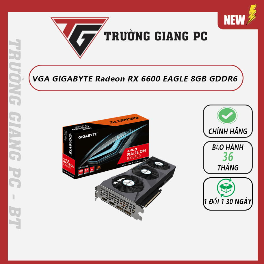 Vga 技嘉 Radeon RX 6600 EAGLE 8GB Gdr6 (GV-R66EAGLE-8GD) - 全新