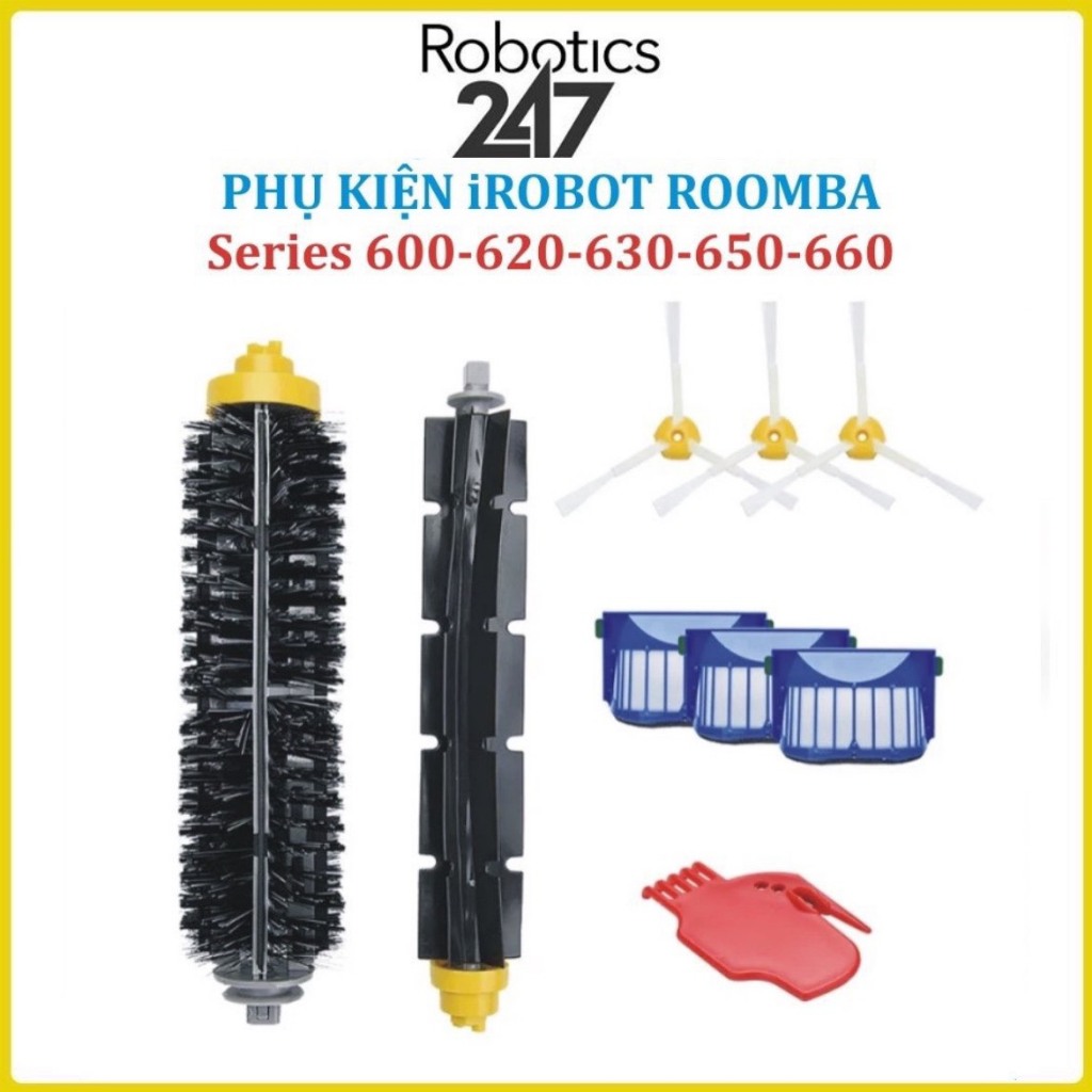 機器人配件 iRobot Roomba 系列 6 / 600、620、630、650、660 對滾刷、hepa 過濾器、