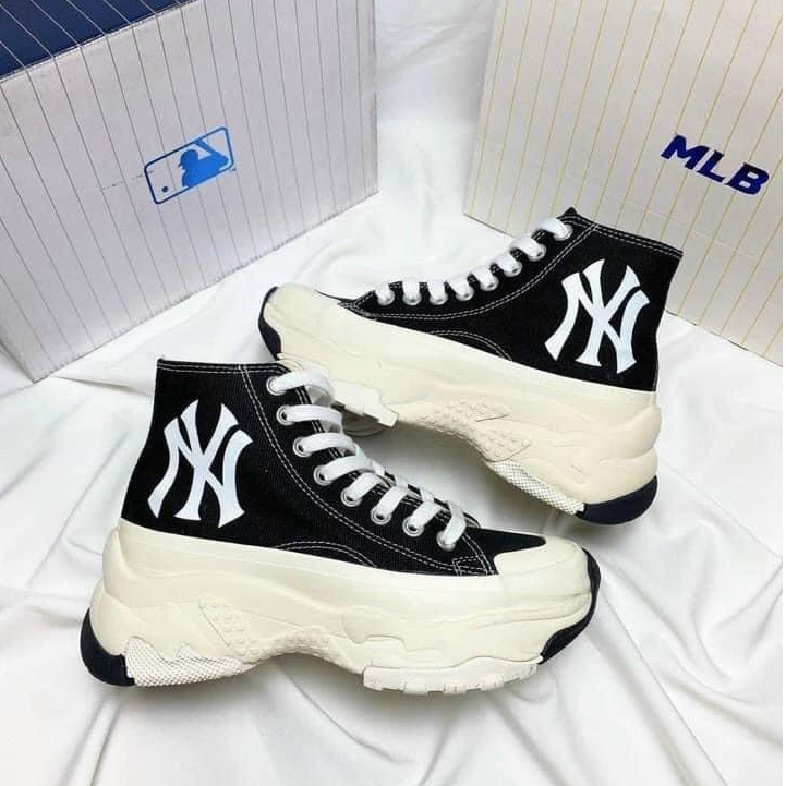 Mlb-big Ball Chunky High 紐約洋基隊黑色高品質產品運動鞋