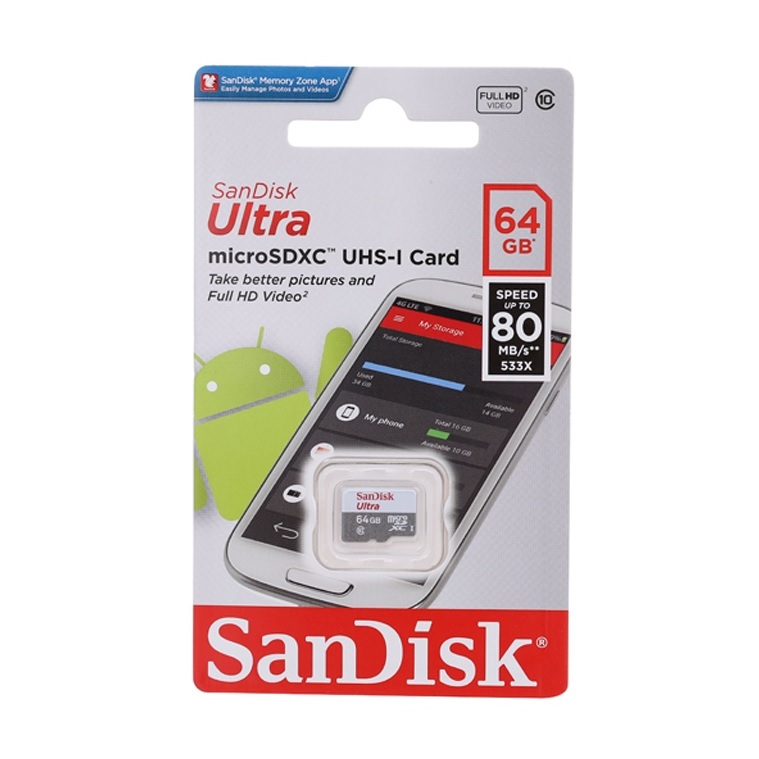 Sandisk Ultra 64GB MicroSDXC 存儲卡