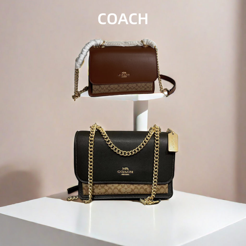 Coach CJ943 Klare 鉚釘貝殼風琴包