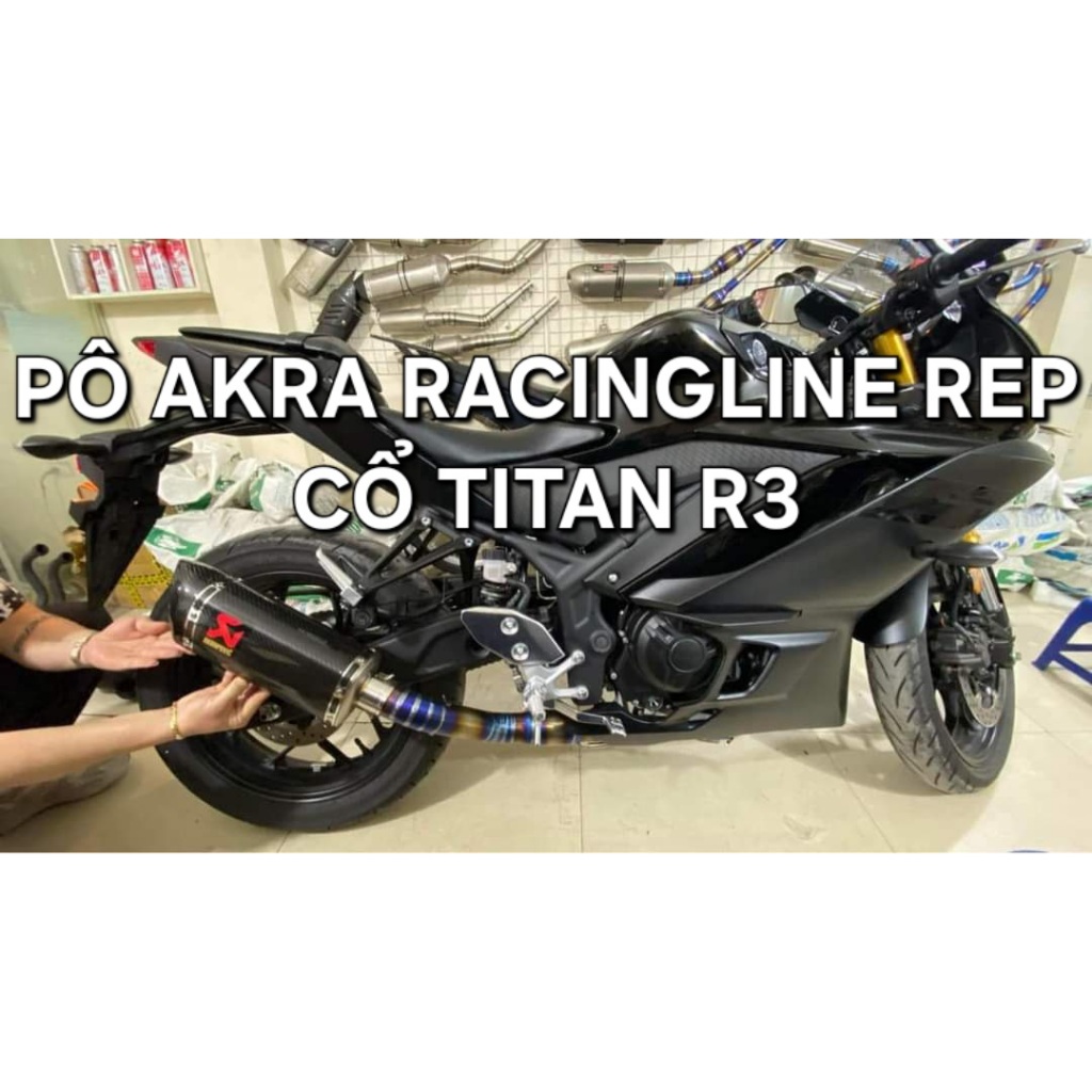 Akrapovic Racingline Carbon Rep 1:1 和 Titanium Yamaha R3 琴頸