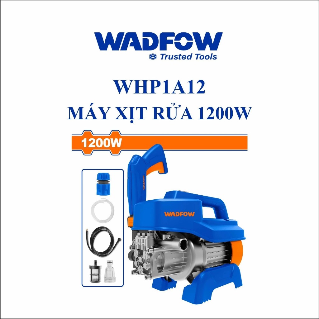 Wadfow WHP1A12 1200W 電機洗車機(無刷),90Bar 高壓洗車機,帶 8m 噴線