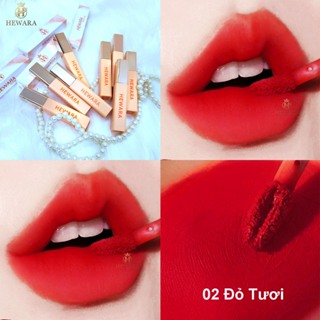 Hewara Velvet Lips Matte Velvet Lips (Fresh Red) 啞光絲絨唇膏,柔滑絲絨