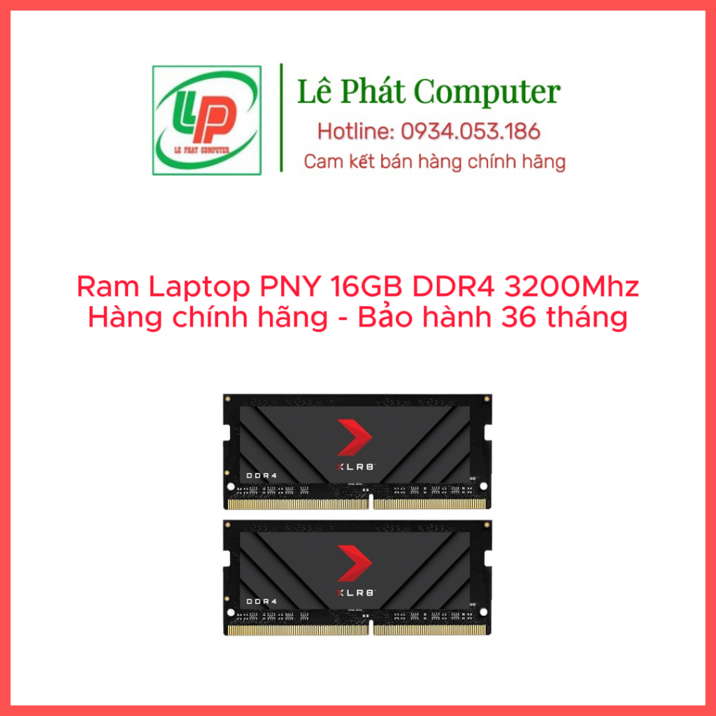 筆記本電腦內存 PNY 16GB DDR4 3200Mhz XLR8 - 正品 -