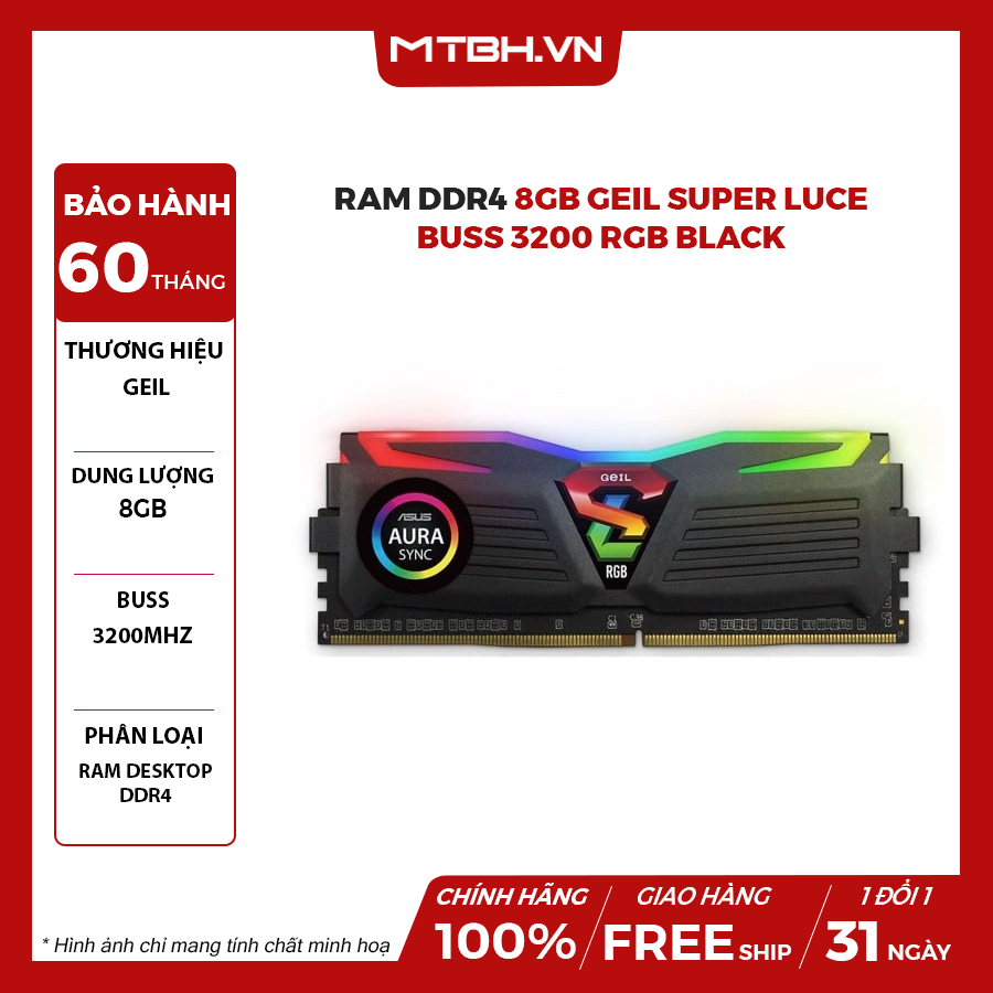 Ddr4 8GB RAM 蓋爾超級盧斯巴士 3200 RGB 黑色