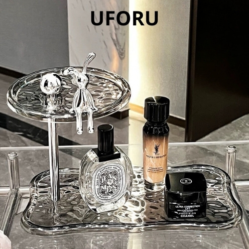 精緻的 Uforu 2 層化妝品架,多功能浴室桌面架,用於奢華設計珠寶 UF2024