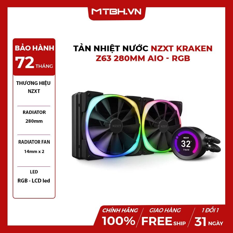 Nzxt KRAKEN Z63 280MM 一體機 - RGB 水槽