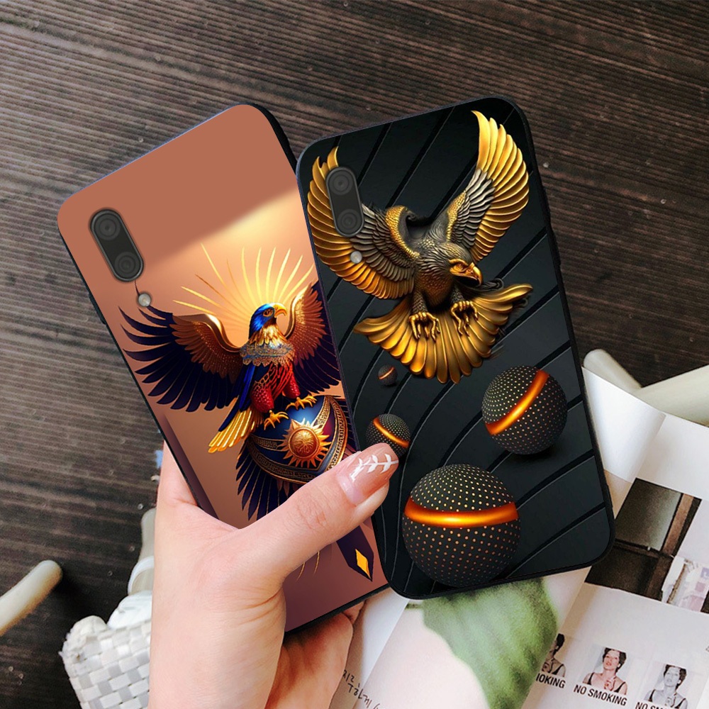 華為 y7 pro 2019 手機殼,鷹與虎圖像