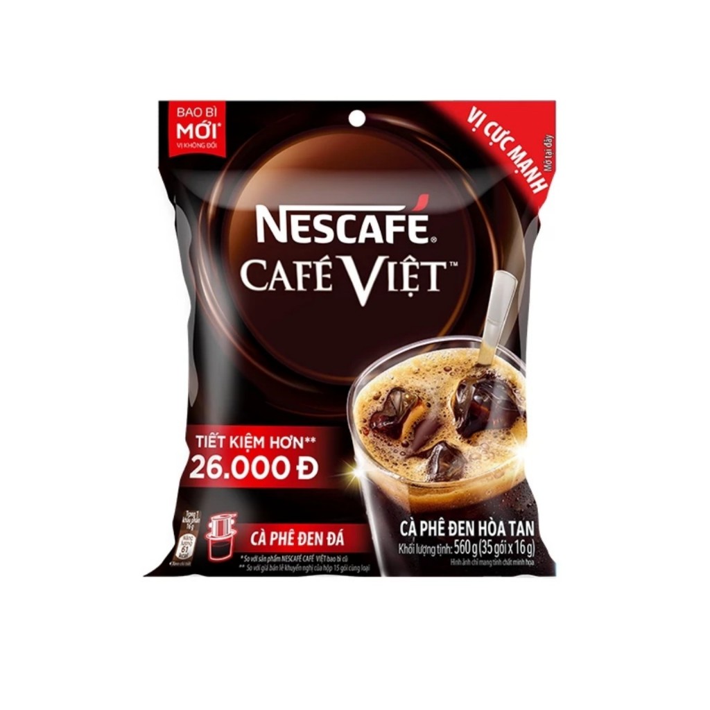 【送2包】雀巢越南咖啡黑冰咖啡-袋裝35包x 16g