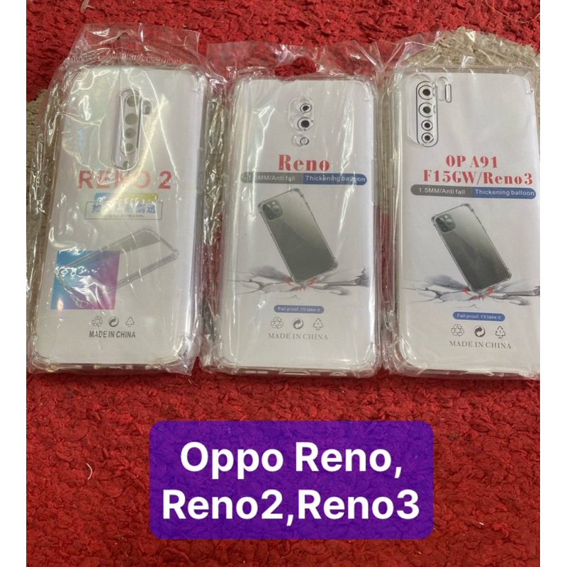 Oppo Reno 外殼; Reno2; Reno3 透明防震外殼。