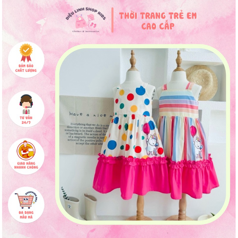 Dl23 女童連衣裙 Magic Shop Kids - 女童連衣裙,設計有兩個格子肩帶和兩個圓點款式,適合您的寶寶
