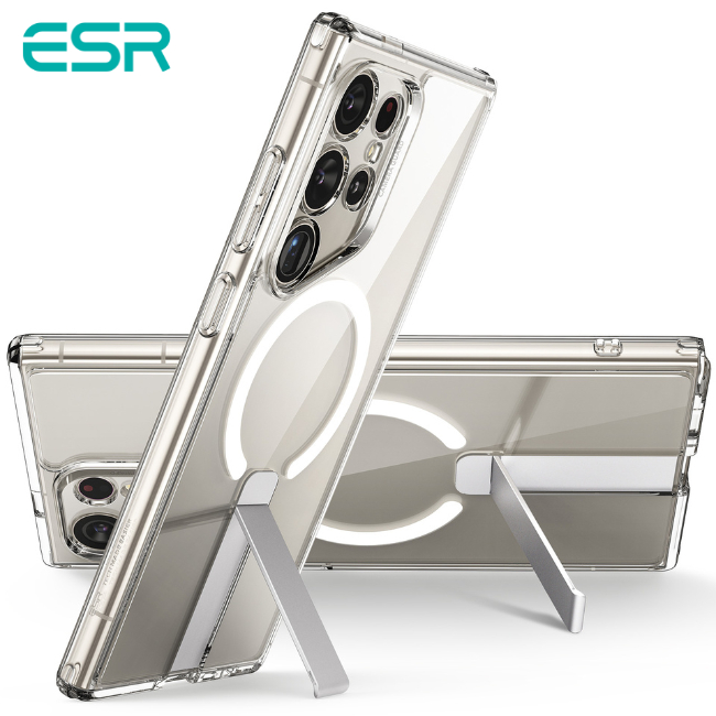 適用於三星 Galaxy S24 Ultra 的透明保護殼 Cum ESR Flick Stand Ultra Boos