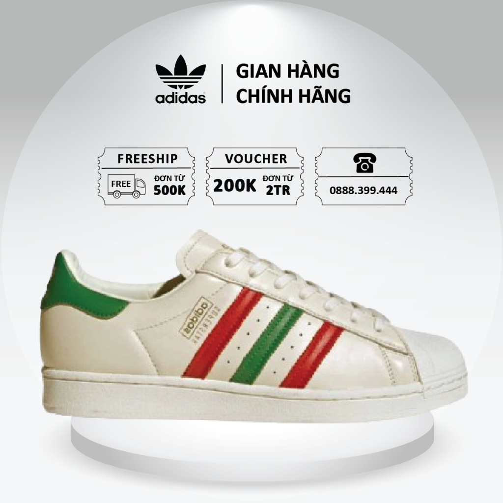 【正品】阿迪達斯 Superstar Off White'Scarlet Green'Fz5435 鞋子