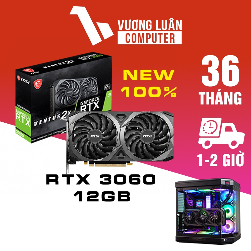 顯卡,vga MSI RTX 3060 Ventus 2x 12GB Gdr6 OC V2 正品,全新