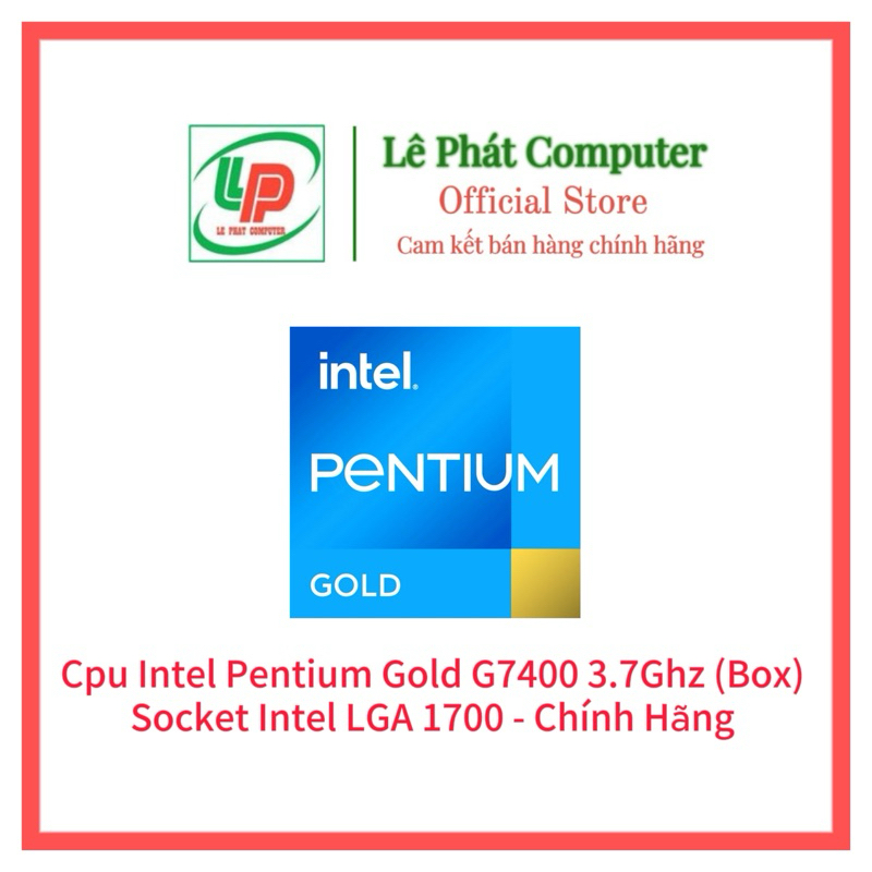 Cpu Intel Pentium Gold G7400 3.7Ghz - 英特爾 LGA1700 插座 - 正品 -