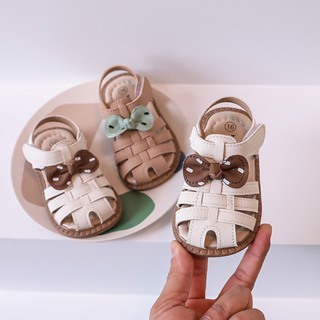 嬰兒涼鞋 - 幼兒蝴蝶結針織帶蝴蝶結,超可愛,柔軟,防滑 A5210