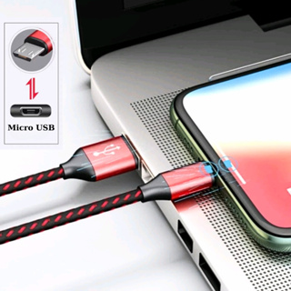 Androi Micro USB充電線快充電流2.5A超耐用傘材1m長
