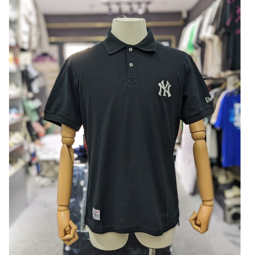 【正品】Polo 經典 New Era NY Yankees 黑色襯衫,刺繡標誌