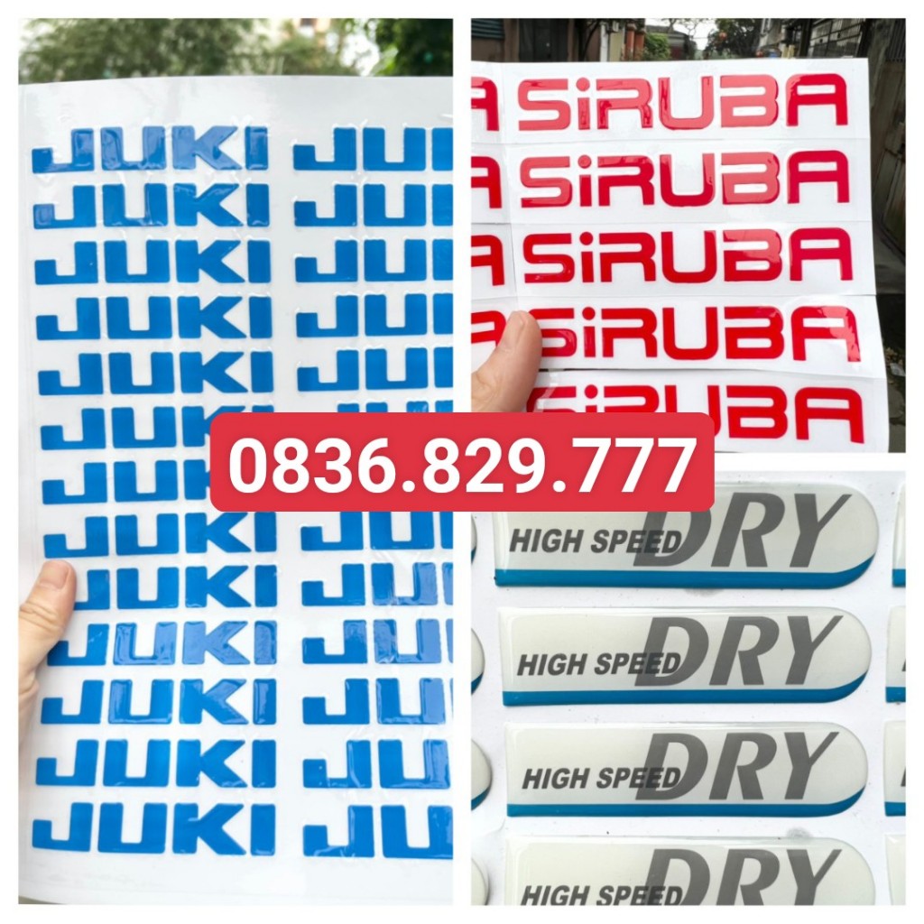 Decan 貼紙 JUKI、SIRUBAR、用於工業縫紉機的翻新機的郵票乾燥(1 件)