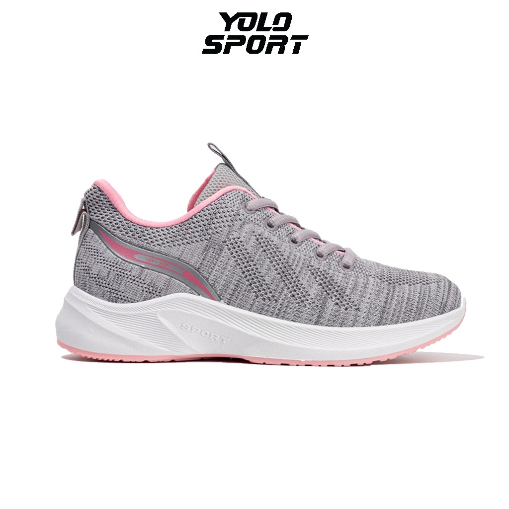 Yolo SPORT 梭織面料透氣柔軟針織運動鞋,適合慢跑和健身房步行學校旅行