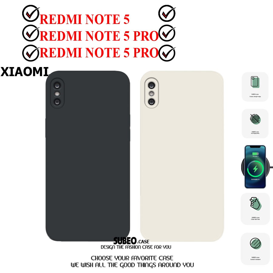 Xiaomi REDMI NOTE 5, REDMI NOTE 5 PRO 手機殼帶方形邊框,全邊框相機保護膜