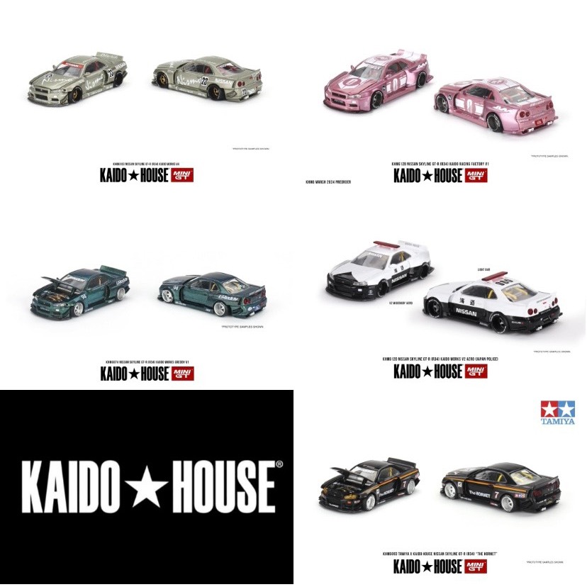 Kaido House Nissan Skyline GT-R (R34) 多種型號 - 1:64 Saigontoys