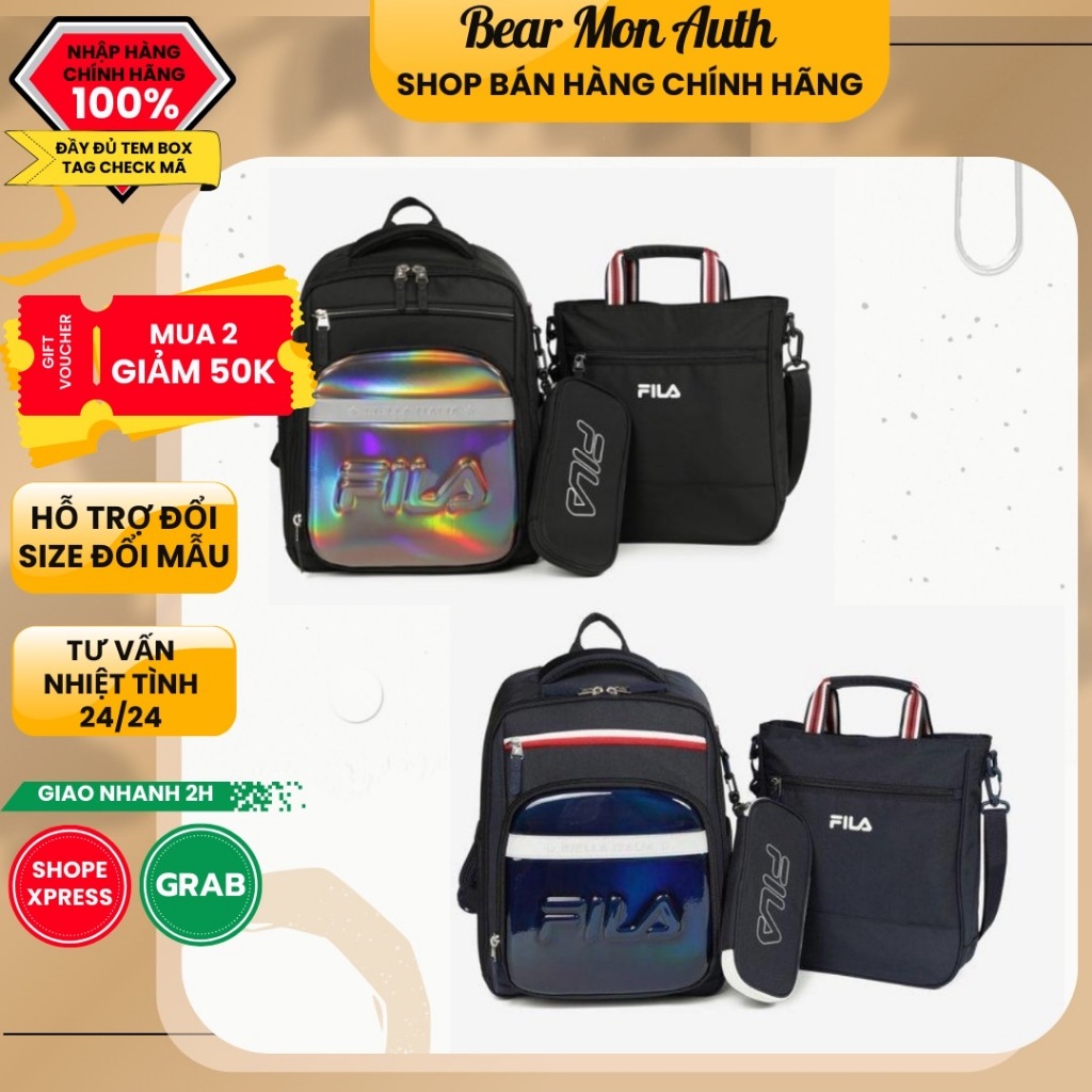 Fila 套裝 2 背包和手提包新書包,Unives 背包,書包套裝 Fk3Bef5004M