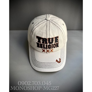 True Religion 卡其色刺繡地形帽高品質男女通用 MG227