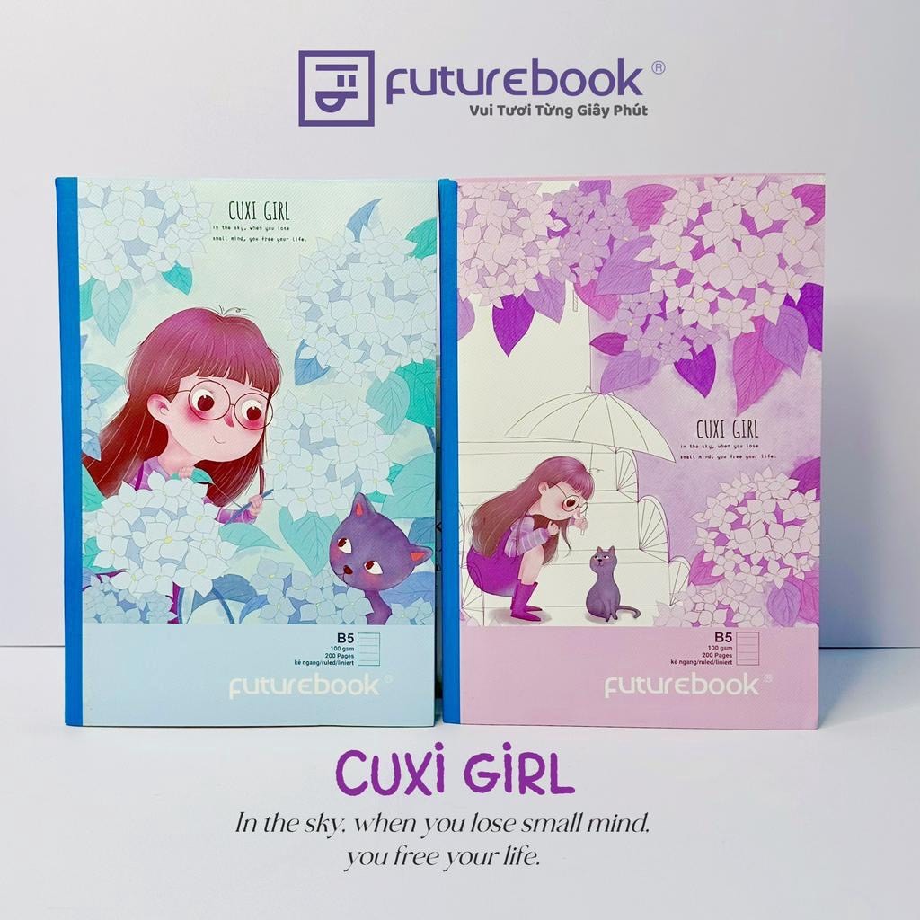Futurebook B5 CUXI GIRL 水平縫紉書 100GB 80 頁 - 高品質厚封面