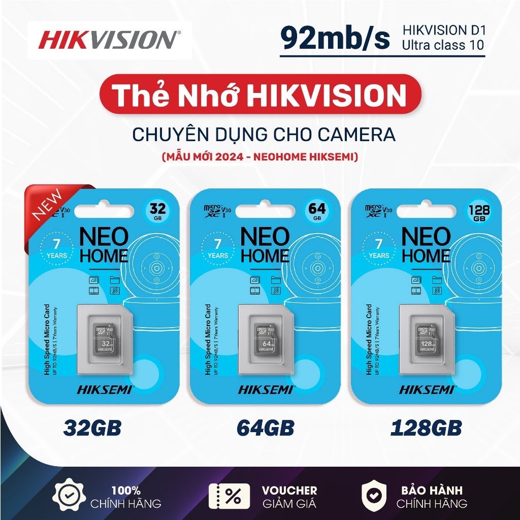 Hikasemi (HIKVISION) 32GB / 64GB / 128GB Micro SD 存儲卡 - 正品、1