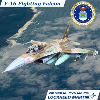 Lookheed F-16C 戰隼多任務噴氣紙模型