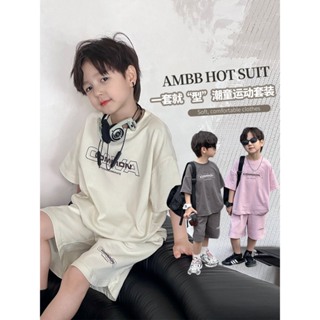 Ambb 兒童男孩棉套裝 - 2-10 歲嬰兒夏季衣服和褲子 Tuooir