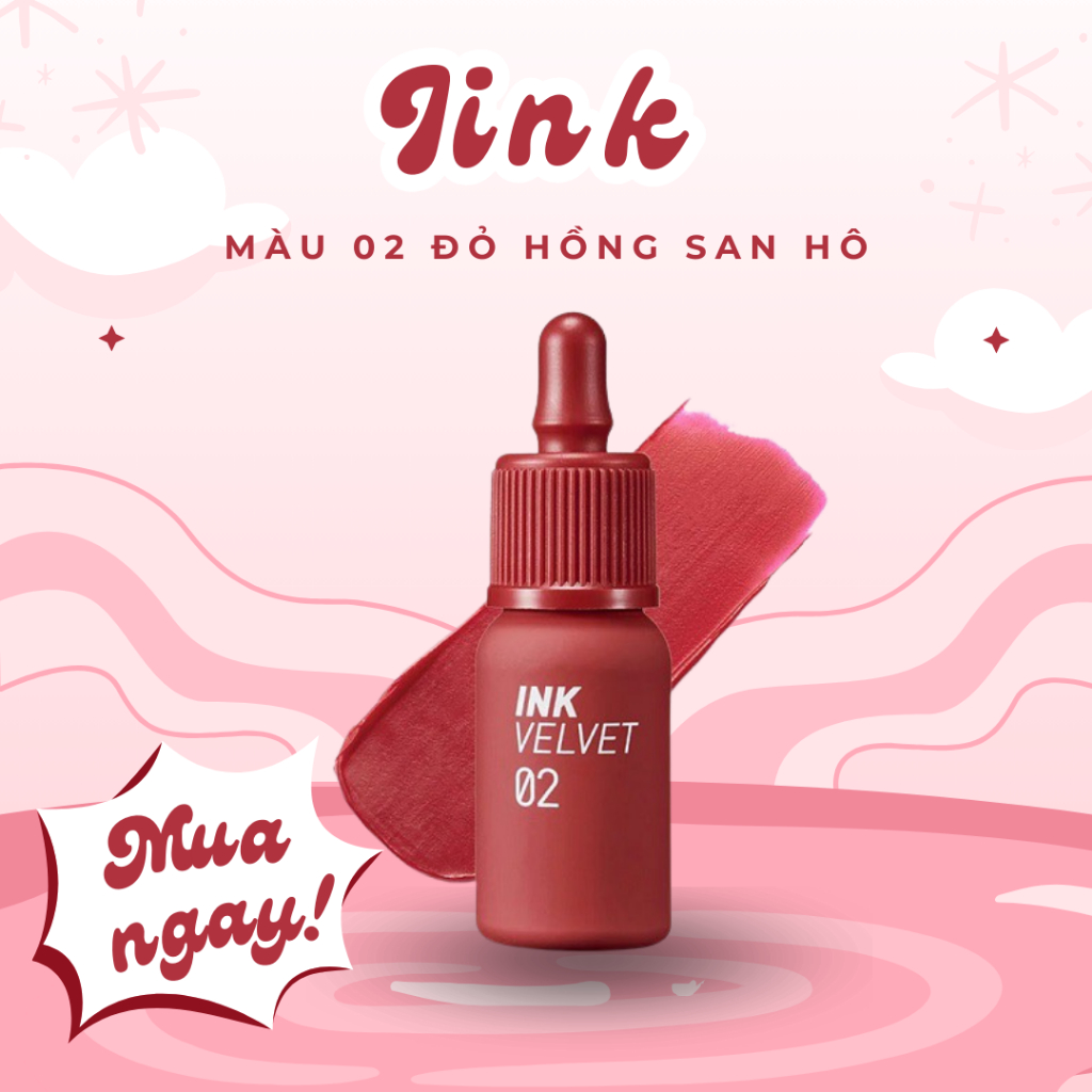 Peripera Peri's Ink Velvet 啞光唇彩色 02 Celeb 深玫瑰紅珊瑚玫瑰