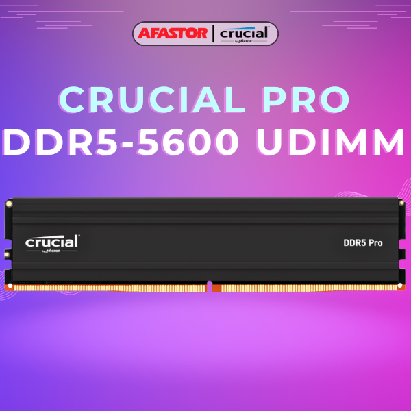 Crucial PRO DDR5-5600 UDIMM 16GB / 24GB / 32GB / 48GB 內存