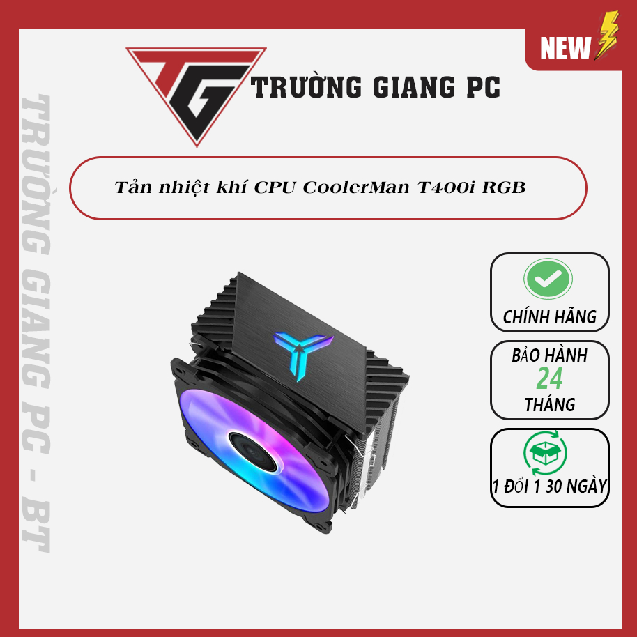 Coolman T400i RGB-白/黑CPU散熱-全新