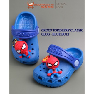 Clogs 中性 Crocs 幼兒經典童鞋 - 藍色螺栓