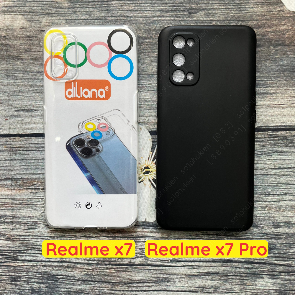 Realme X7 / X7 Pro / Q2 Pro 保護殼清晰、靈活、黑色、耐用