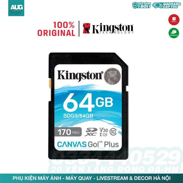 適用於 SDG3 /64G-512G 視頻電話的金士頓 Canvas Go Plus SD 存儲卡