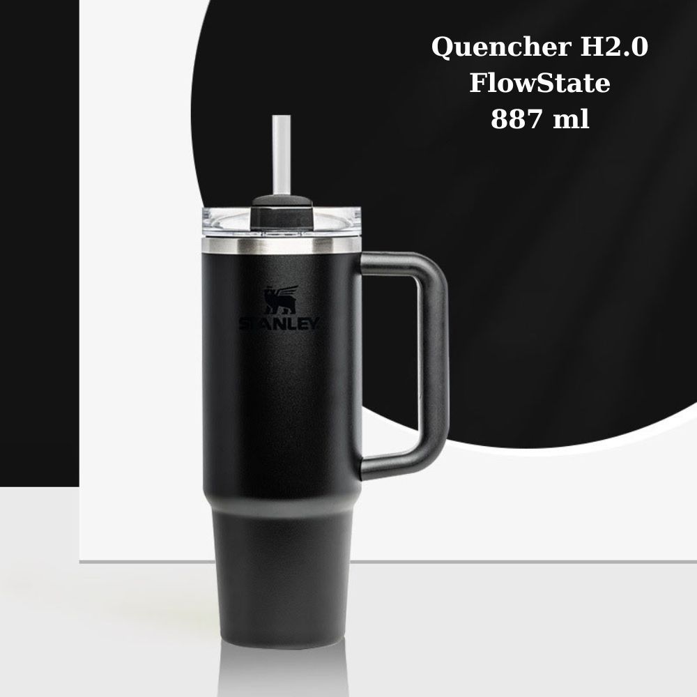 Stanley Quencher H2.0 玻璃杯 30oz 887ml 黑色